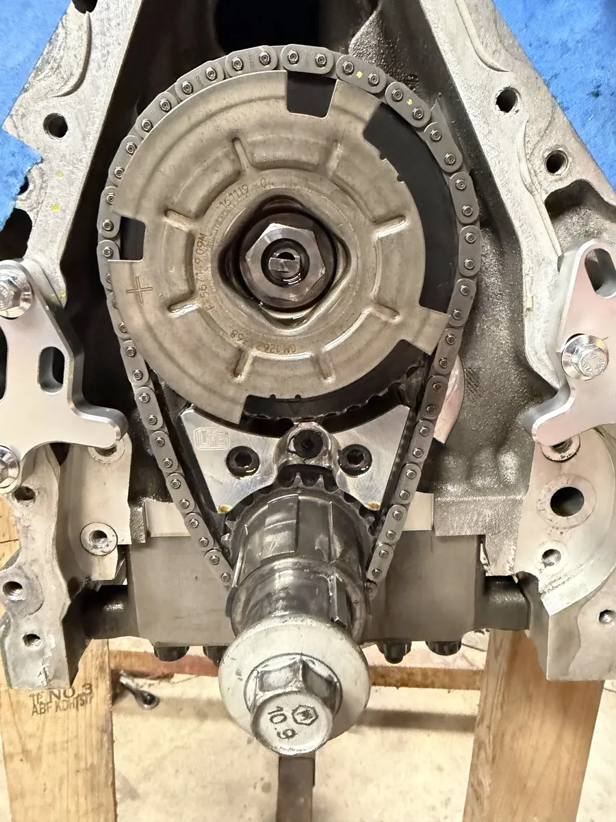 Gen V timing set with a factory-style cam phaser and aftermarket chain guide