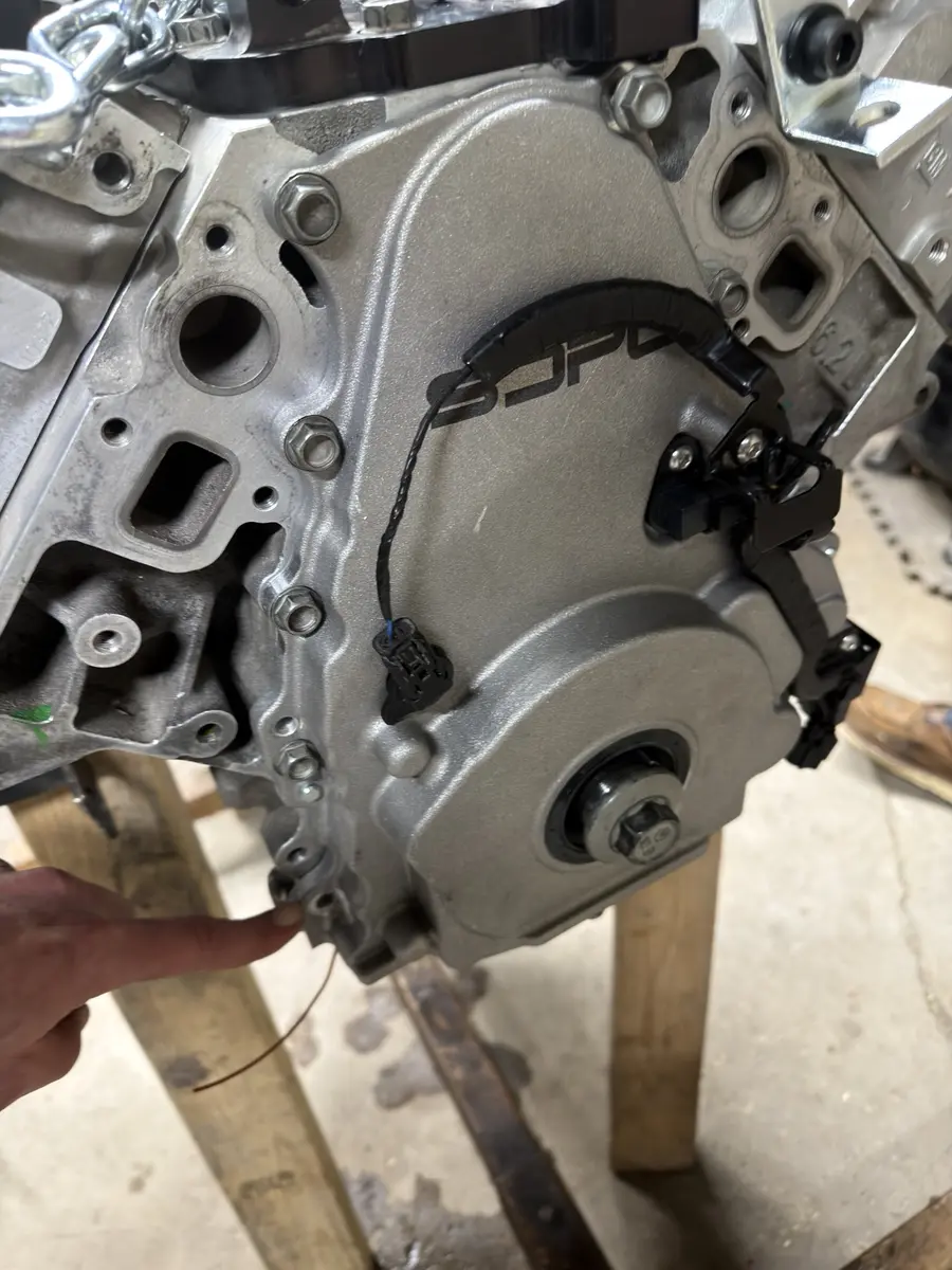SDPC Gen V front cover configured for a VVT-delete engine
